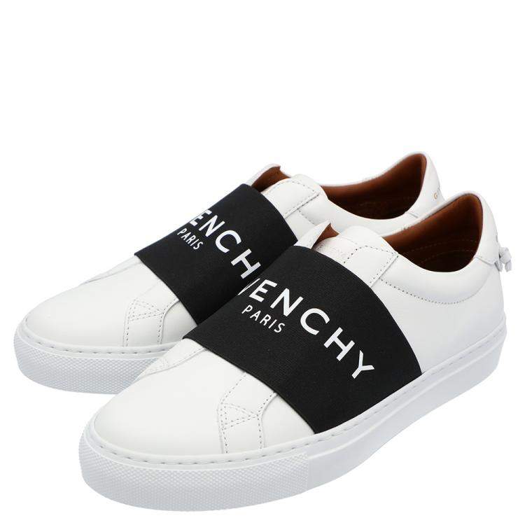 Pre Owned Givenchy White/Black Urban Street Logo Sneakers Size EU 38