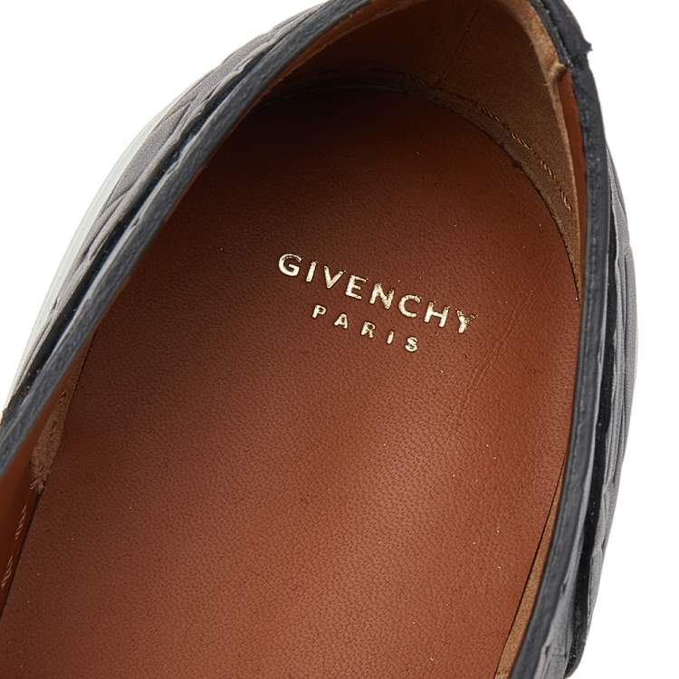Pre Owned Givenchy Black Star Embossed Leather Street Baby Mary Jane Sneakers Size 41