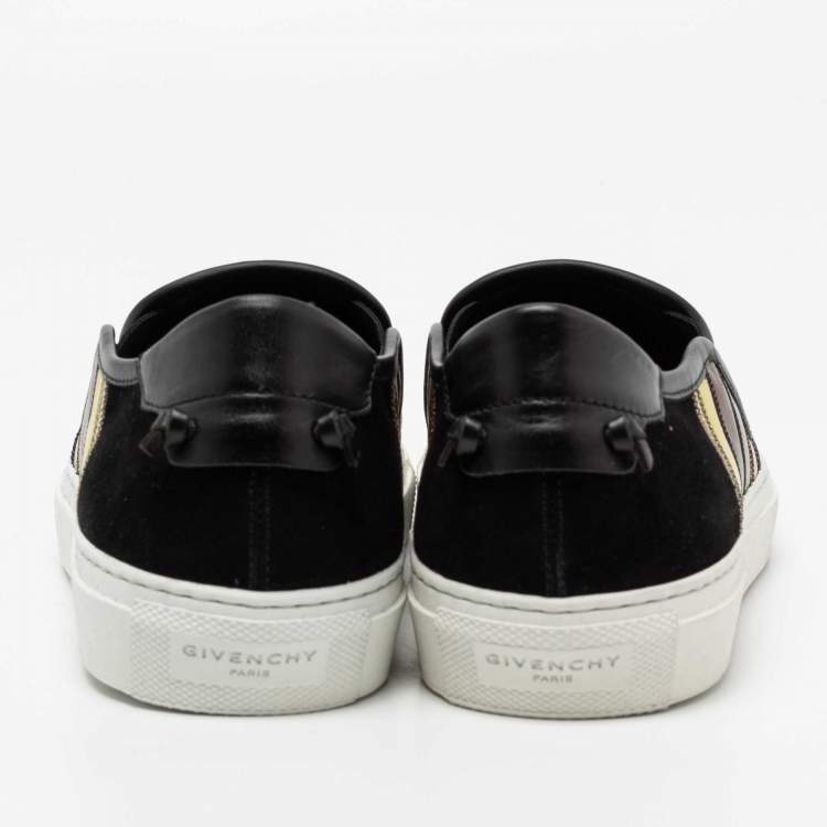 Pre Owned Givenchy Multicolored Leather Street Noedus Slip on Sneakers  Size 36.5