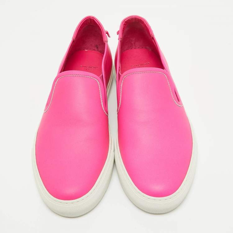مملوكة مسبقًا Givenchy Pink Leather Slip On Sneakers Size 40