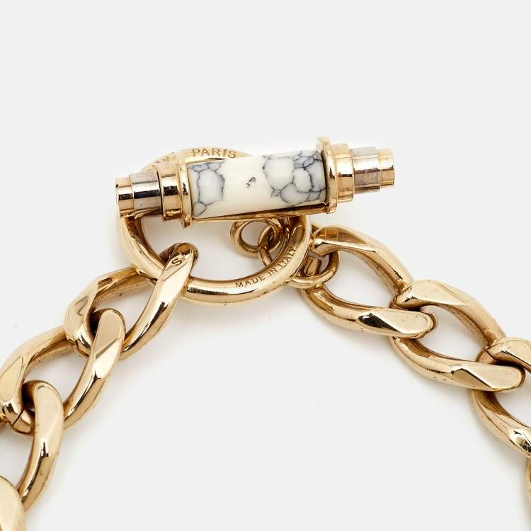 Pre Owned Givenchy Marble Two Tone Necklace