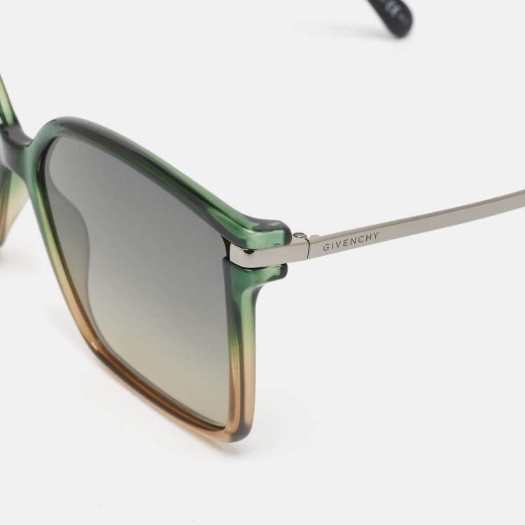 Pre Owned Givenchy Green Gradient GV 7130/S Oversized Sunglasses