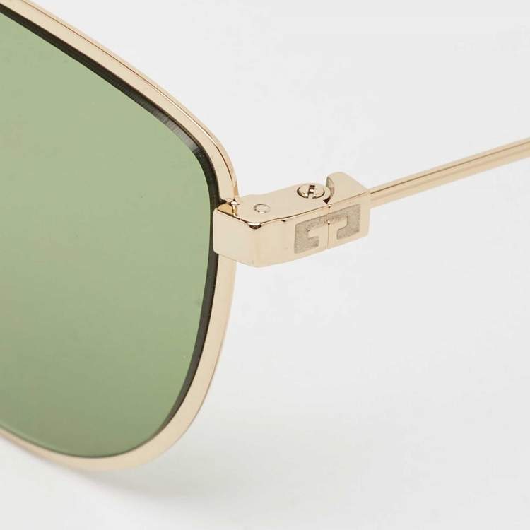 Pre Owned Givenchy Black/Gold GV7157/S Aviator Sunglasses