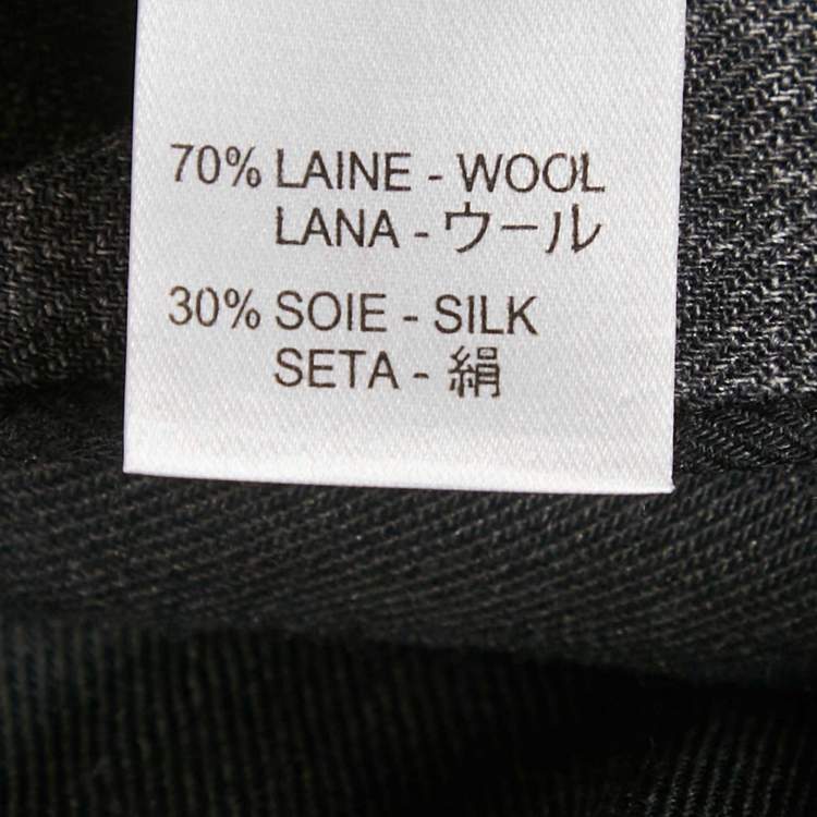 Pre Owned Givenchy Black Logo Print Wool Blend Scarf