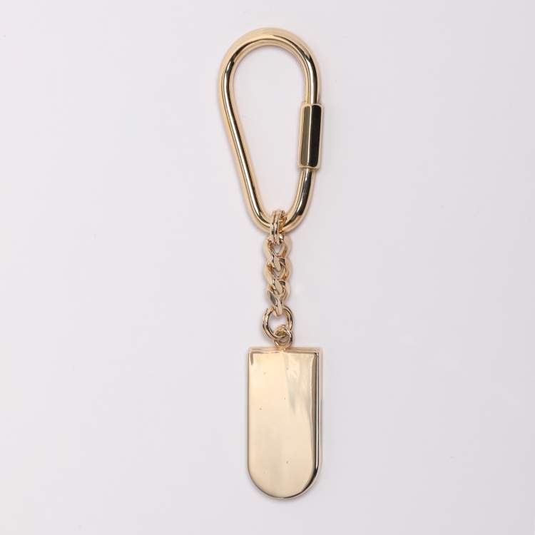 مملوكة مسبقًا Givenchy Gold Tone Metal Charm Key Holder 