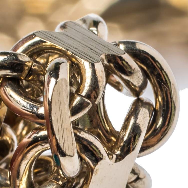 Pre Owned Givenchy Heart Motif Gold Tone Long Necklace