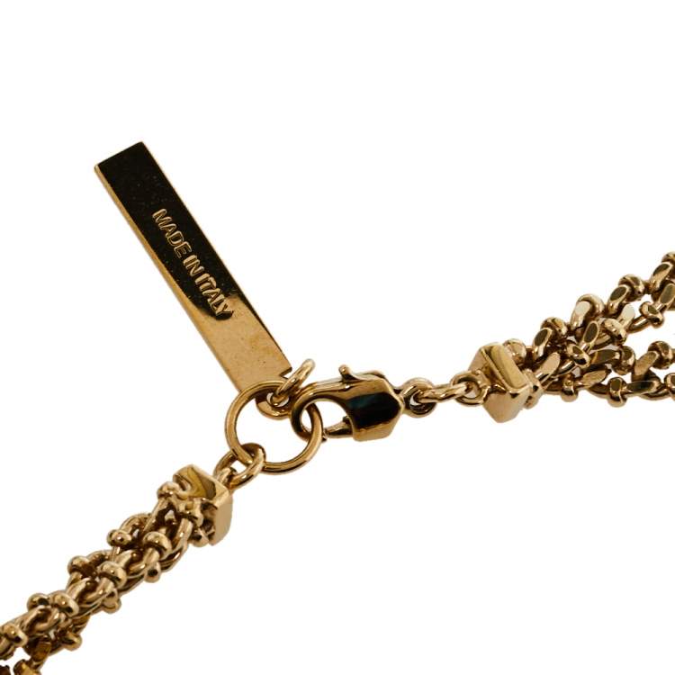 Pre Owned Givenchy Small Shark Tooth Double Layered Necklace
