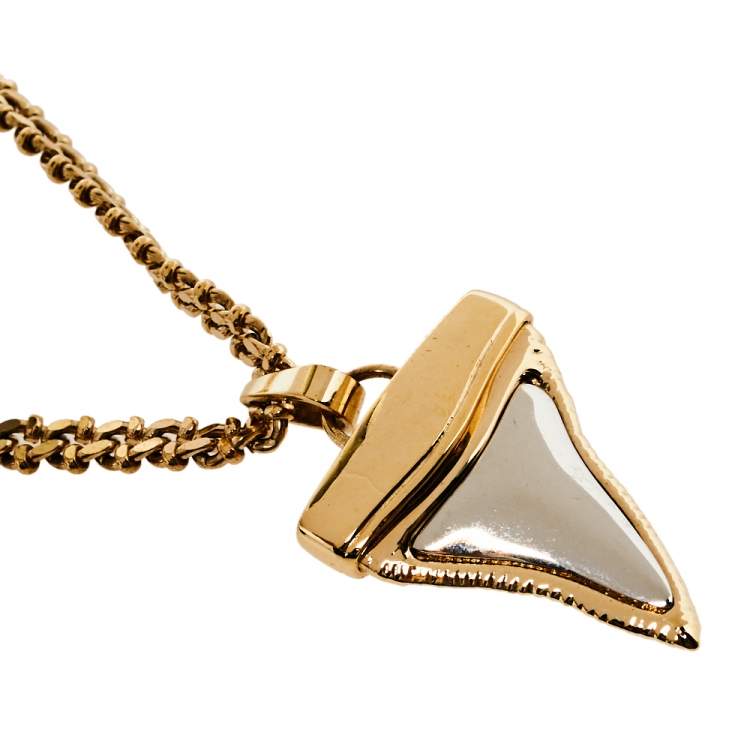Pre Owned Givenchy Small Shark Tooth Double Layered Necklace