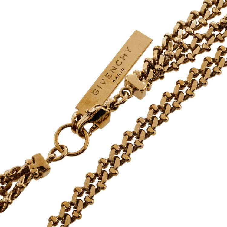Pre Owned Givenchy Small Shark Tooth Double Layered Necklace