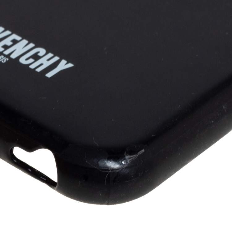 Pre Owned Givenchy Black Plastic Logo Print iPhone 6 Case