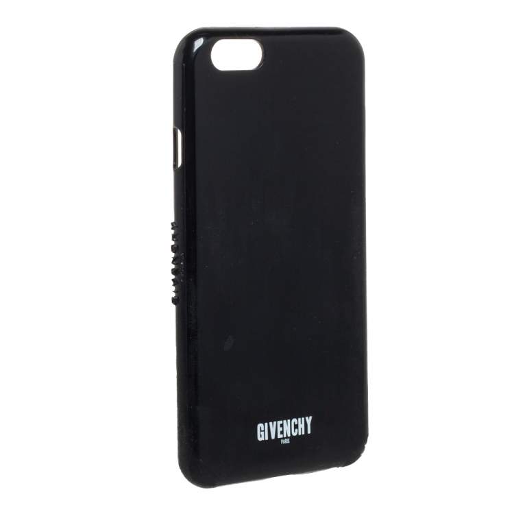 Pre Owned Givenchy Black Plastic Logo Print iPhone 6 Case