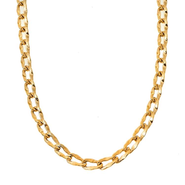 Pre Owned Givenchy Vintage Gold Tone Chain Link Necklace