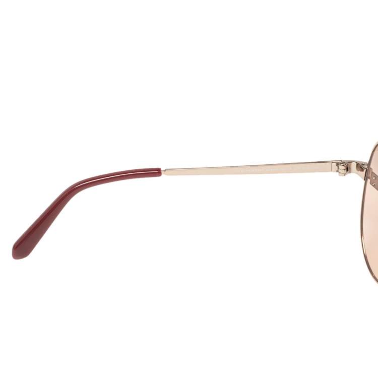 Pre Owned Givenchy Purple Acetate Gold Tone Metal SGV464 Gradient Aviators Sunglasses