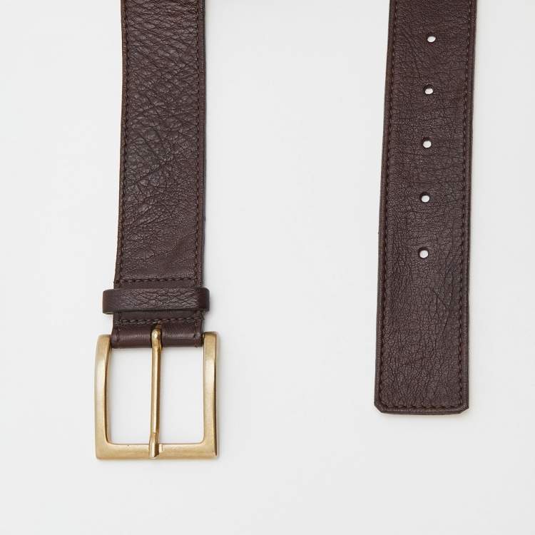 Pre Owned Givenchy Brown Leather Waist Belt M
