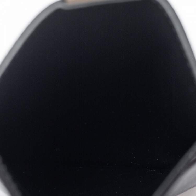 Pre Owned Givenchy Black/White Fabric and Leather Logo Phone Case Strap