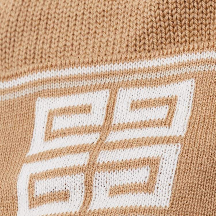 Pre Owned Givenchy Beige Wool Knit Gloves 