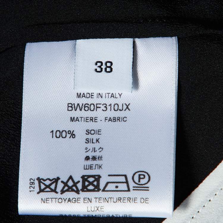 Pre Owned Givenchy Multicolor Colorblock Silk Cap Sleeves Top M