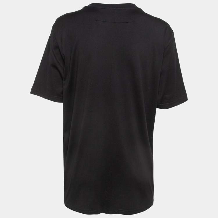 Pre Owned Givenchy Black Bambi Print Cotton Oversized T-Shirt S