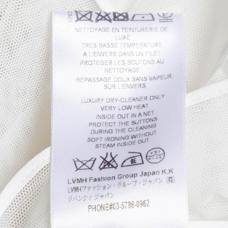 Pre Owned Givenchy White Mesh Sleeveless Jacket S