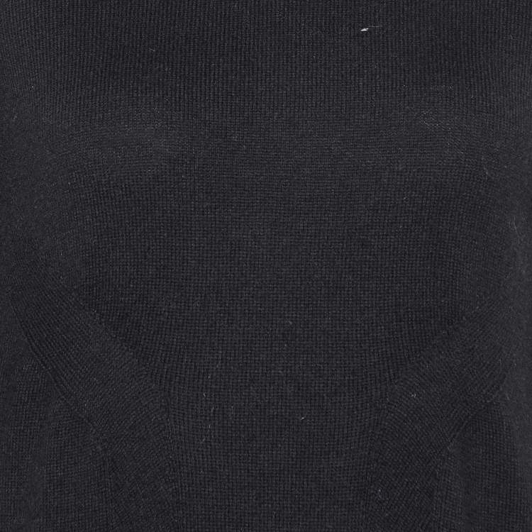 Pre Owned Givenchy Black Beaded Wool Blend Knit Sweater XS