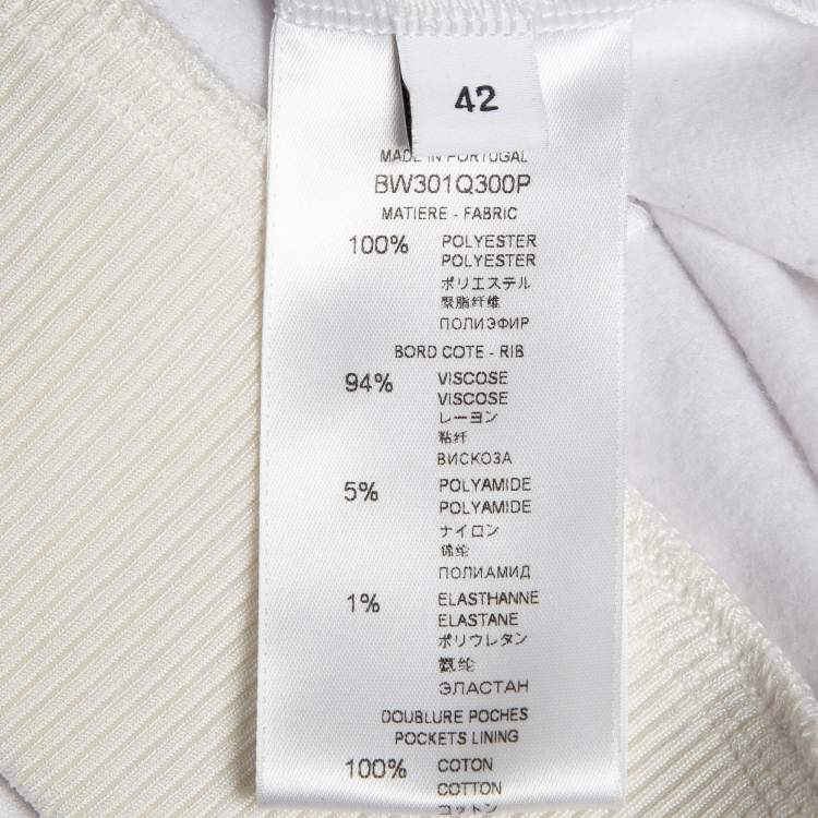 Pre Owned Givenchy White Metallic Logo Print Jersey Jacket L