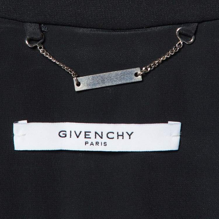 Pre Owned Givenchy Black Crepe Pocket Detail Jacket M