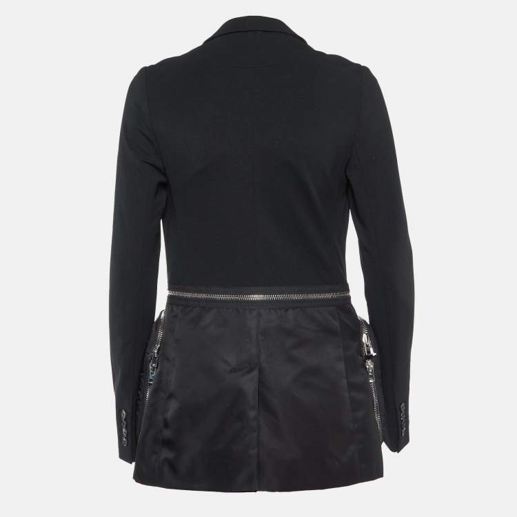 Pre Owned Givenchy Black Crepe Pocket Detail Jacket M