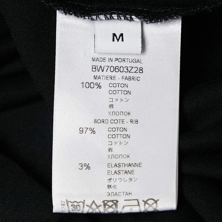 Pre Owned Givenchy Black Printed Cotton Jersey T-Shirt M