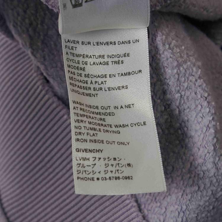 Pre Owned Givenchy Purple Barbed Wire Logo Print Crop Hoodie and Sweatpants Set S