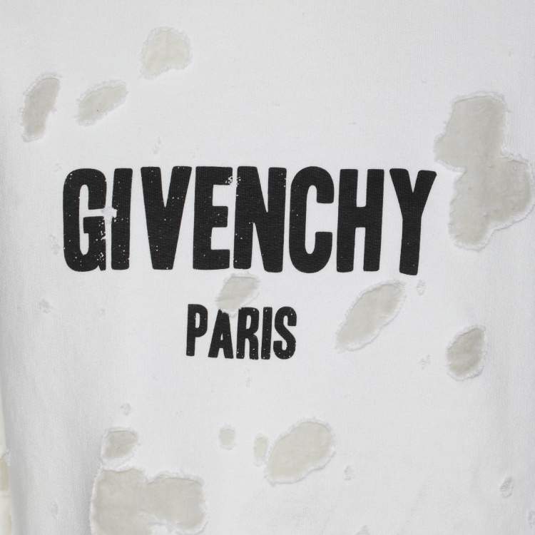 Pre Owned Givenchy White Fabric Sweater M