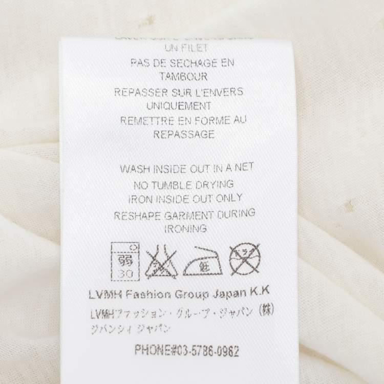 Pre Owned Givenchy Cream Cotton Ripped T-shirt M