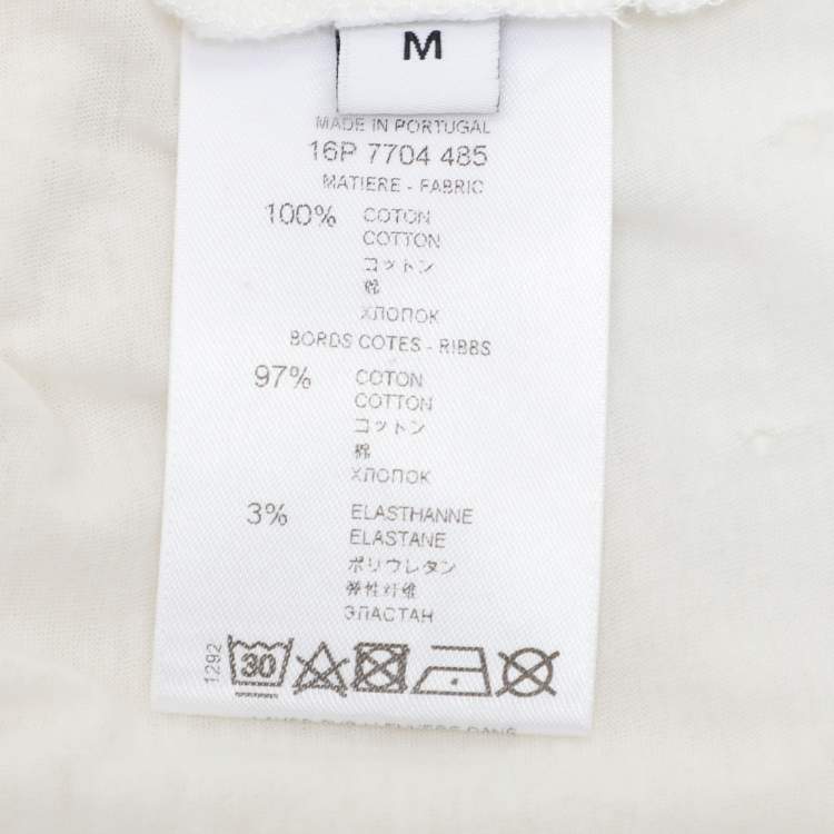 Pre Owned Givenchy Cream Cotton Ripped T-shirt M