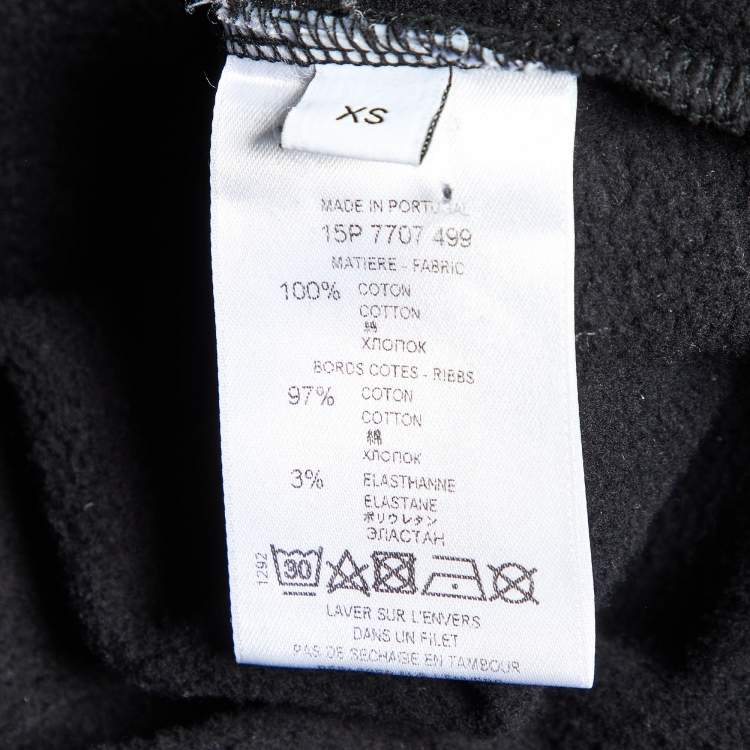 Pre Owned Givenchy Black Printed Cotton Sweatshirt XS