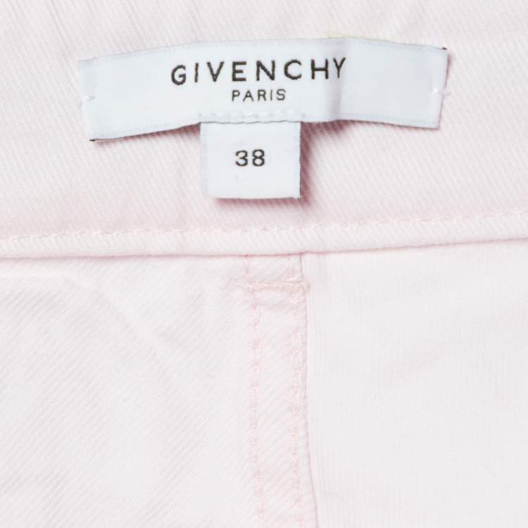 Pre Owned Givenchy Pink Denim Zip Detail Jeans M Waist 30" 