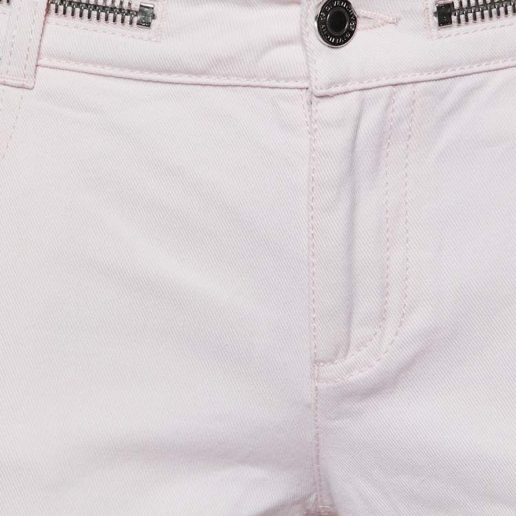 Pre Owned Givenchy Pink Denim Zip Detail Jeans M Waist 30" 