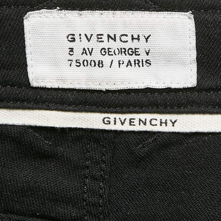 Pre Owned Givenchy Black Denim Skinny Jeans M Waist 30"