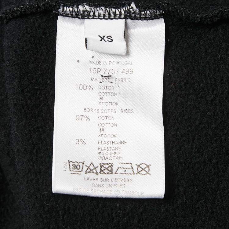 Pre Owned Givenchy Black Bambi Print Cotton Sweatshirt XS