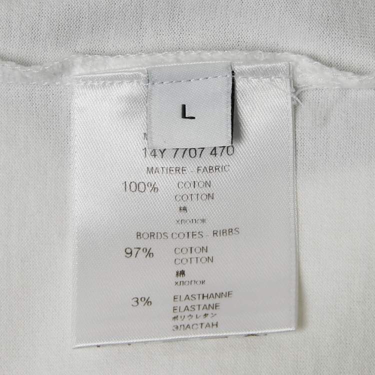 Pre Owned Givenchy x Disney White Bambi Print Jersey Crewneck T-Shirt L