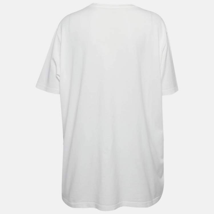 Pre Owned Givenchy x Disney White Bambi Print Jersey Crewneck T-Shirt L