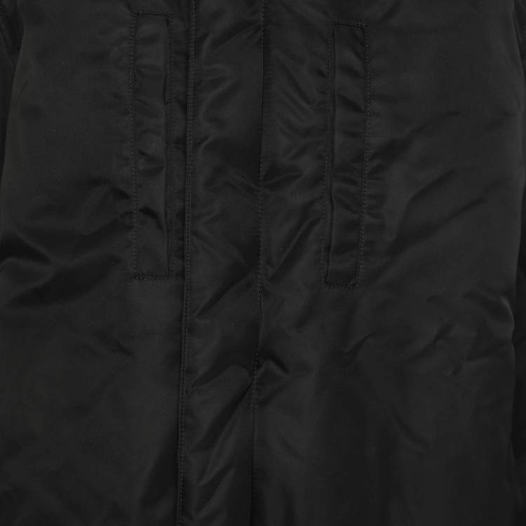 Pre Owned Givenchy Black Nylon Printed Bomber Jacket XS