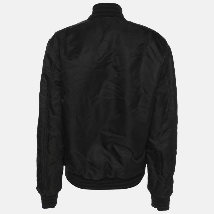 Pre Owned Givenchy Black Nylon Printed Bomber Jacket XS