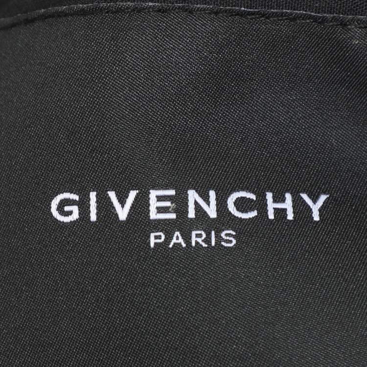 Pre Owned Givenchy Black Nylon Printed Bomber Jacket XS