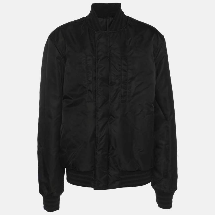 Pre Owned Givenchy Black Nylon Printed Bomber Jacket XS