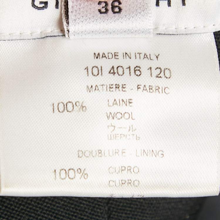 Pre Owned Givenchy Black Wool High Waist Mini Skirt S