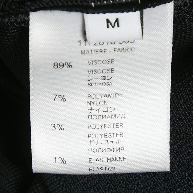 Pre Owned Givenchy Black Jersey Panel Detail Sleeveless Midi Dress M