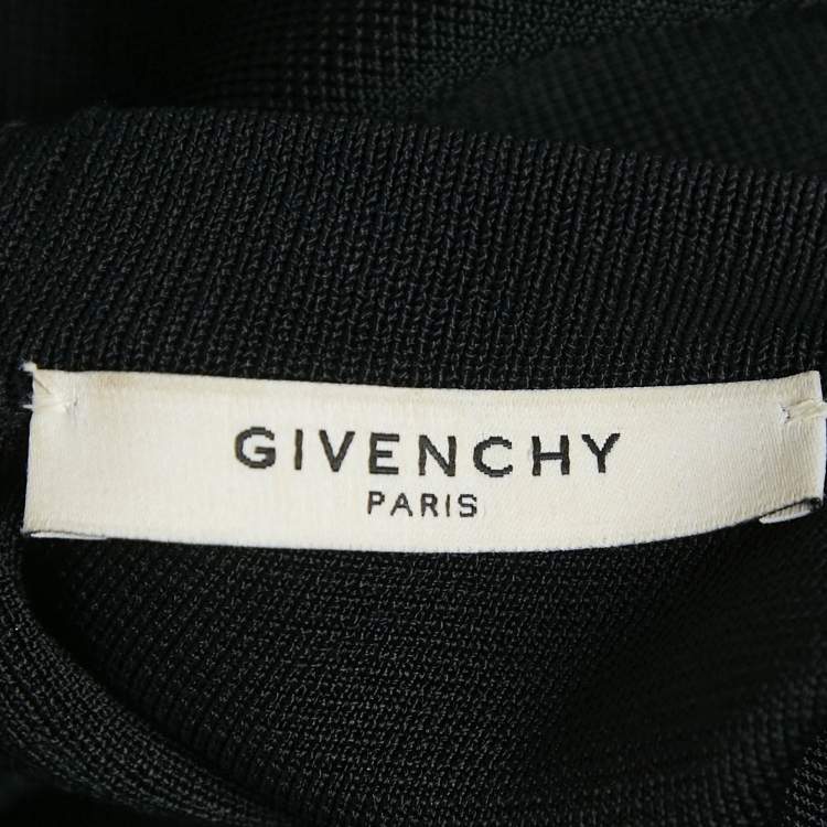 Pre Owned Givenchy Black Jersey Panel Detail Sleeveless Midi Dress M