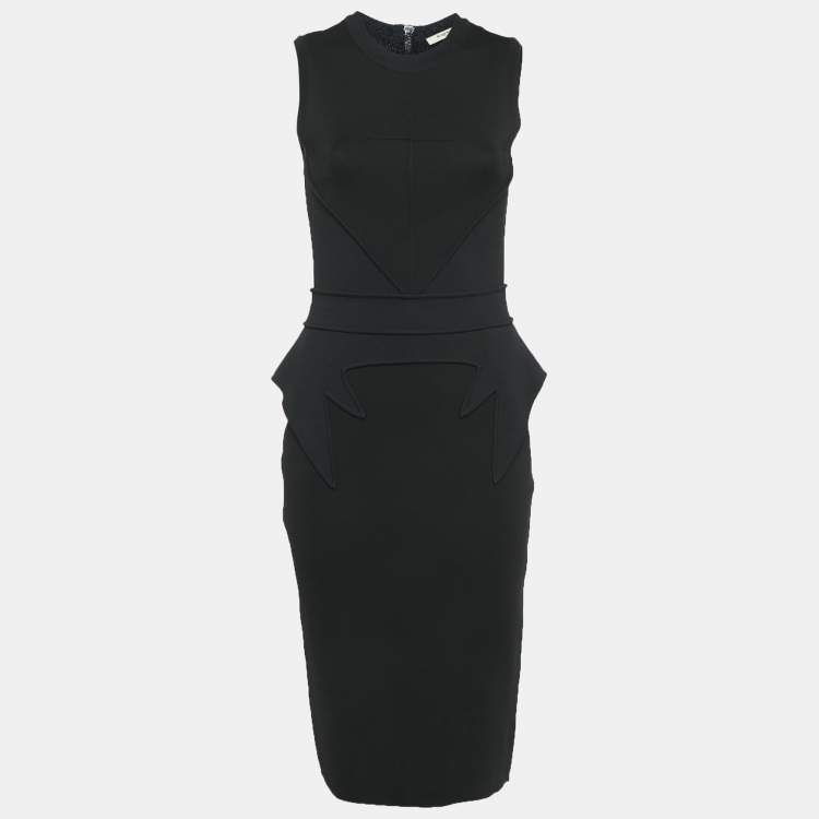 Pre Owned Givenchy Black Jersey Panel Detail Sleeveless Midi Dress M