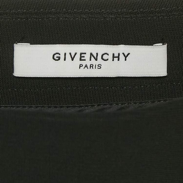 Pre Owned Givenchy Black Lace and Satin Pleated Dress and Sequined Knit Skirt Set S/M
