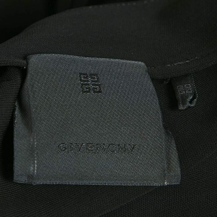 Pre Owned Givenchy Black Jersey Ruched Short Dress S