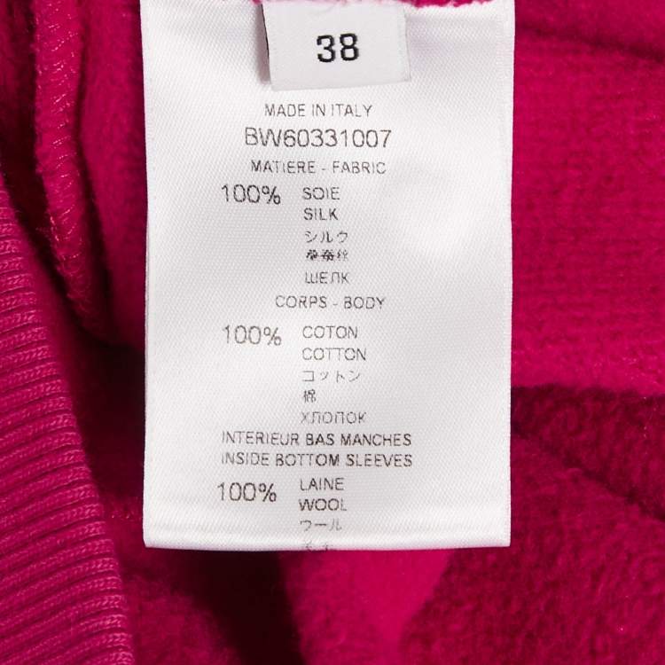 Pre Owned Givenchy Pink Printed Silk and Cotton Silk Top M